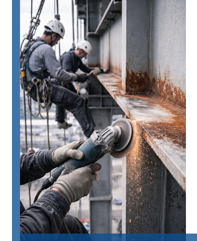 Зачистка металла от ржавчины и подготовка поверхностей в Канске