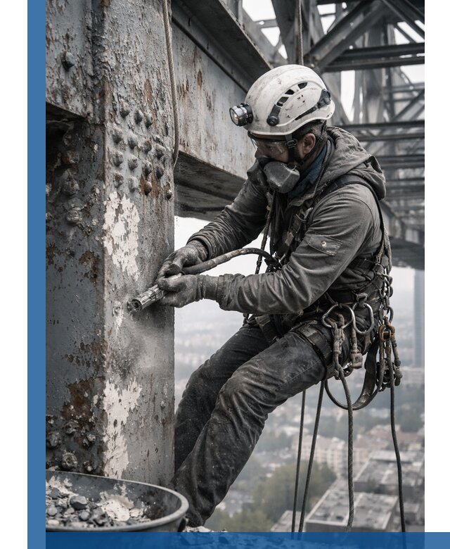 Удаление старой краски с металлических конструкций в Канске