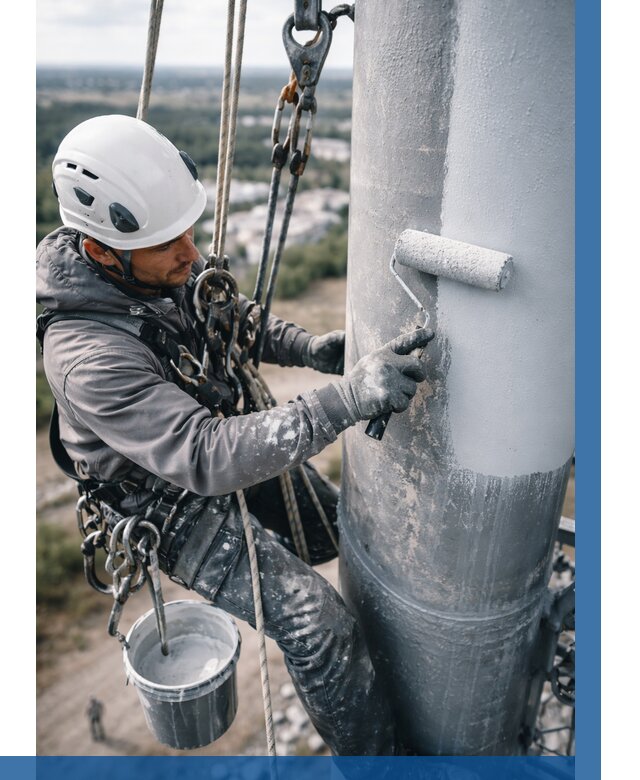 Покраска мачт связи под ключ в Канске от 929 р. | ВЫСОТНИК-Кнс
