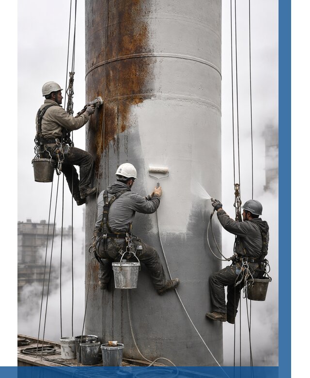 Покраска дымовых труб в Канске от 9290 р. | ВЫСОТНИК-Кнс