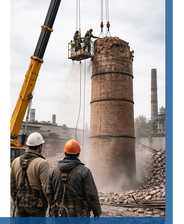 Демонтаж дымовой трубы в Канске от 98361 р. | ВЫСОТНИК-Кнс, смета