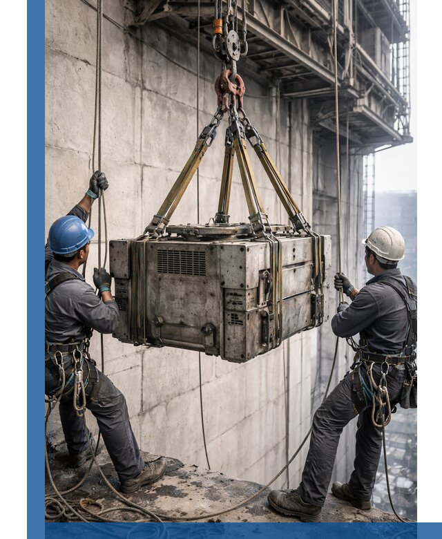 Такелажные работы на высоте, подъем и монтаж грузов в Канске