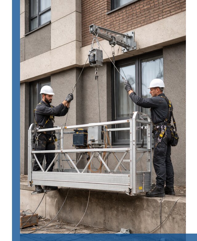 Монтаж и подъем фасадной люльки в Канске с гарантией безопасности