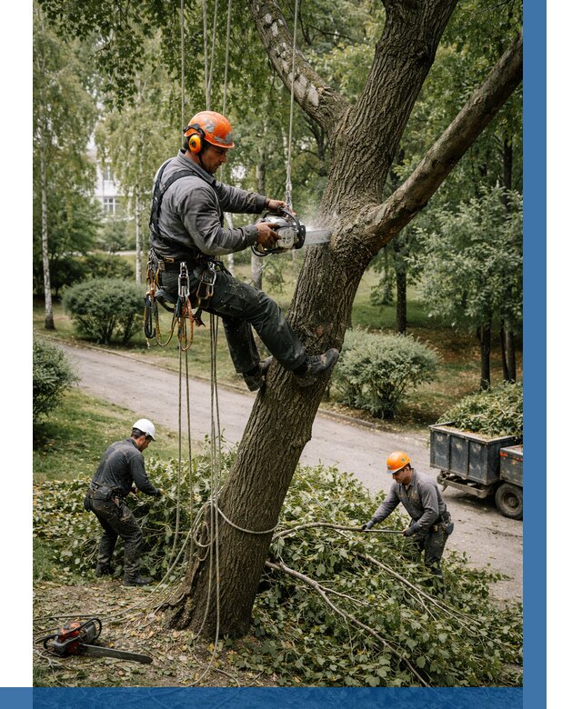 Кронирование деревьев в Канске от 7104 р. | ВЫСОТНИК-Кнс