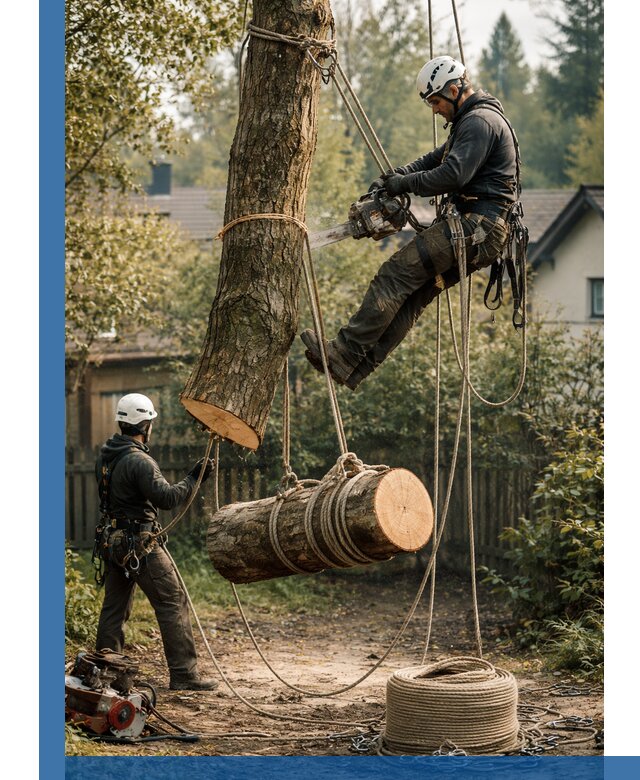 Валка деревьев частями в Канске, безопасно и аккуратно