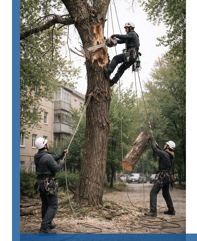 Срочное удаление аварийных деревьев в Канске с гарантией безопасности