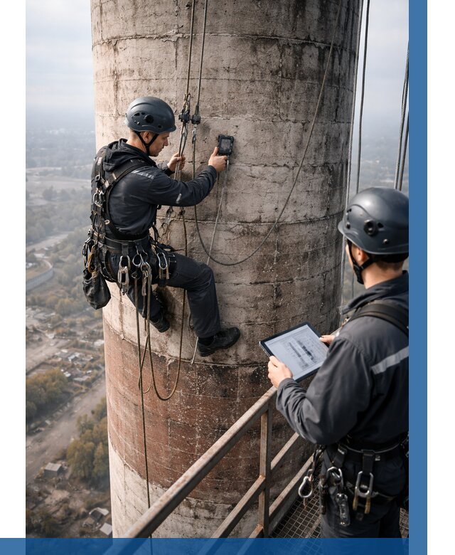 Обследование дымовой трубы в Канске от 8743 р. | ВЫСОТНИК-Кнс