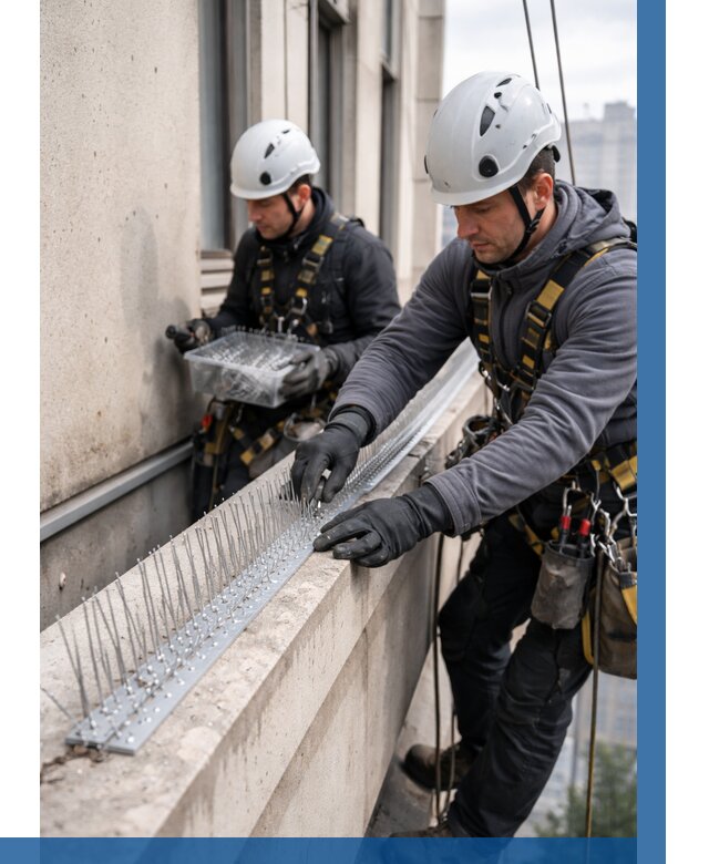 Установка шипов от птиц в Канске от 929 р. | ВЫСОТНИК-Кнс